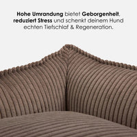 william-walker-orthop-disches-hundebett-cord-stone-rechteckiges-bett-warmgrau image 5