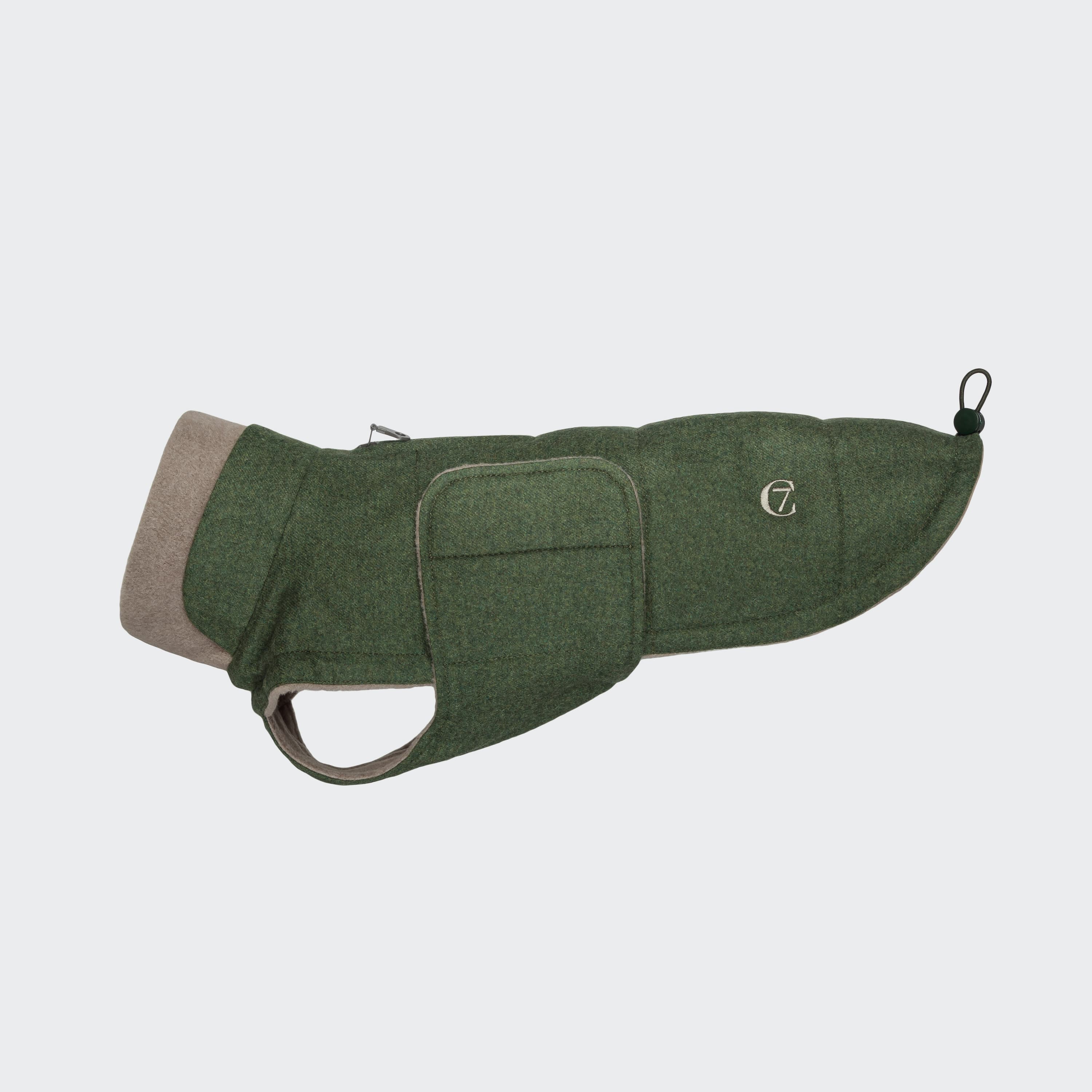 cloud7-brooklyn-hundemantel-dackel-flanell-fern-green image 2