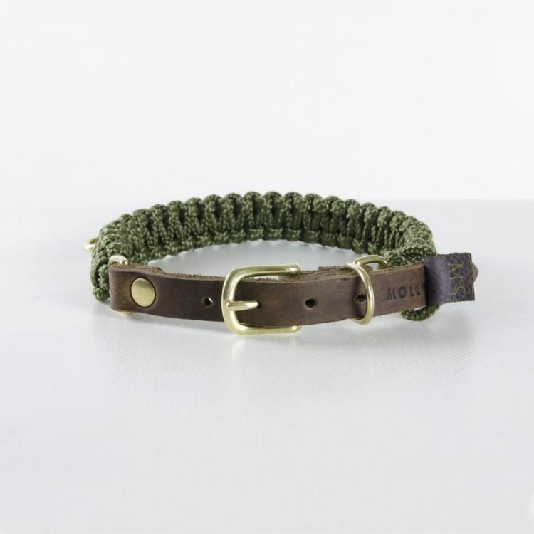 molly-and-stitch-touch-of-leather-hundehalsband-military image 1