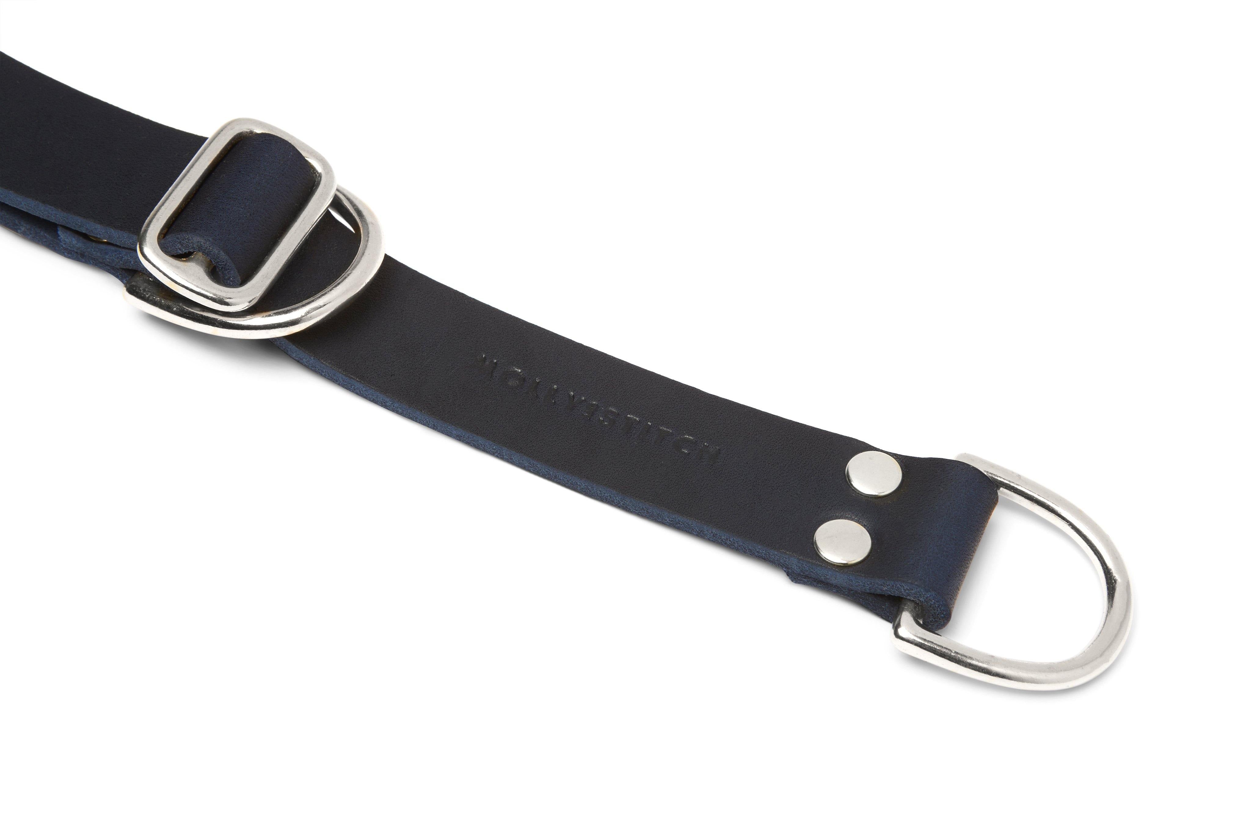 molly-and-stitch-butter-leather-retriever-halsband-navy-blue image 4