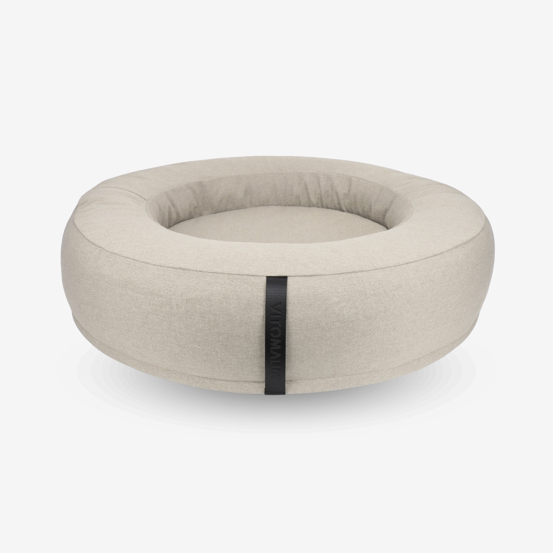vitomalia-orthopawdic-orthop-disches-donut-hundebett-repet-linen-beige image 1
