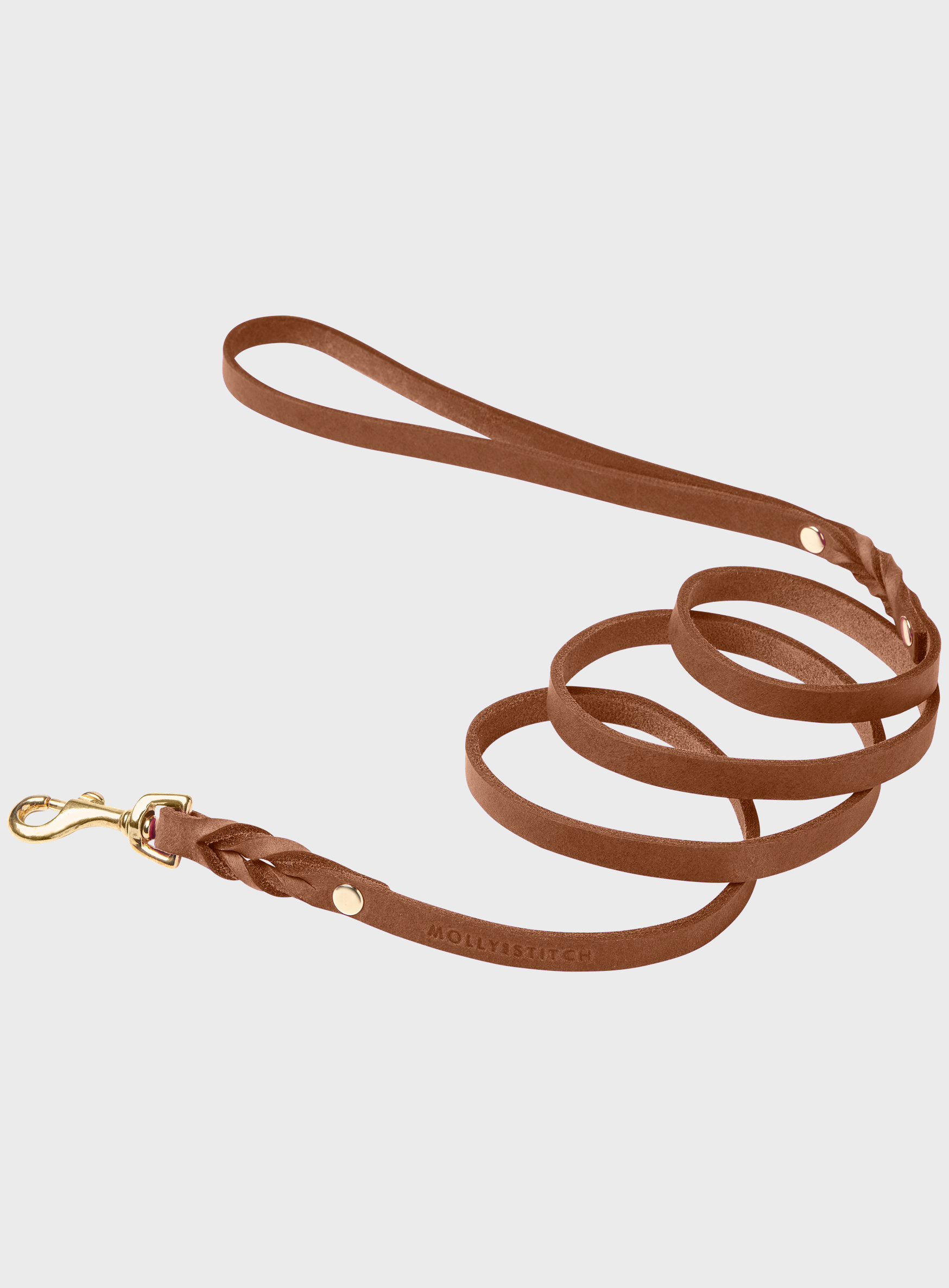 molly-and-stitch-butter-leather-city-hundeleine-sahara-cognac-140-cm image 2