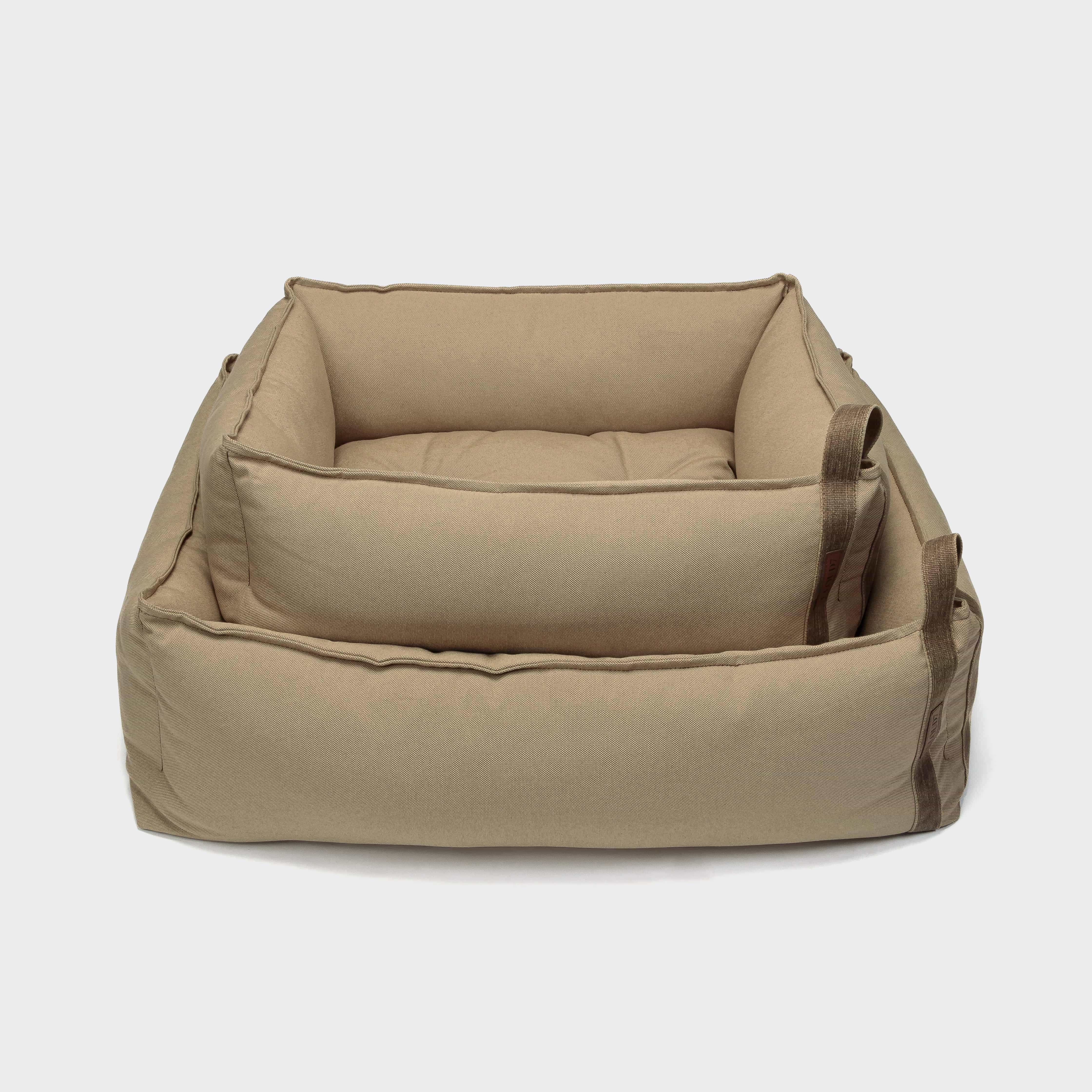 cloud7-boost-hundebett-canvas-beige-mit-rand-und-einlegekissen image 4