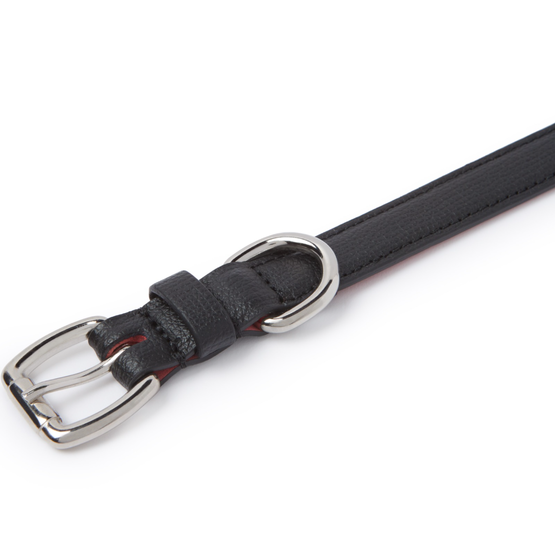 molly-and-stitch-tuscan-leder-hundehalsband-black image 2