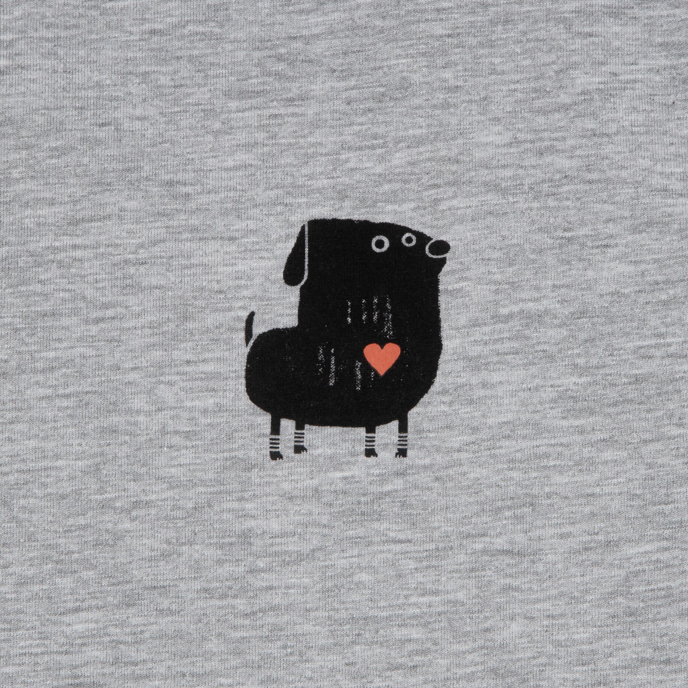 cloud7-resc7ue-t-shirt-heart-grey-m-lange-unisex-biobaumwolle image 2