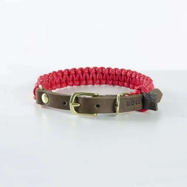 molly-and-stitch-touch-of-leather-hundehalsband-lipstick image 1