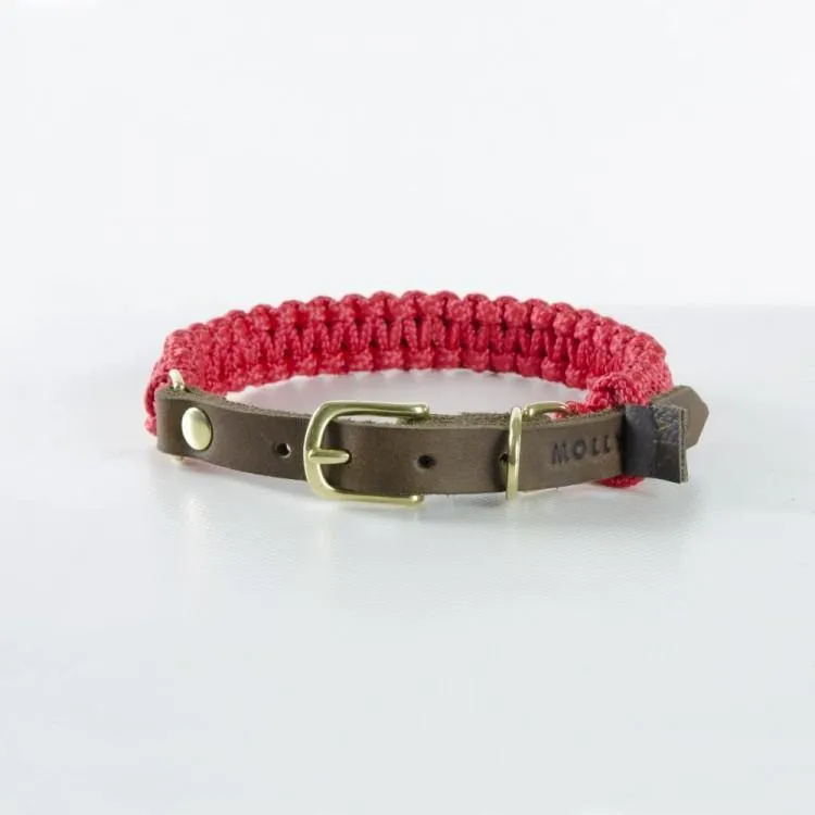 molly-and-stitch-touch-of-leather-hundehalsband-lipstick image 1