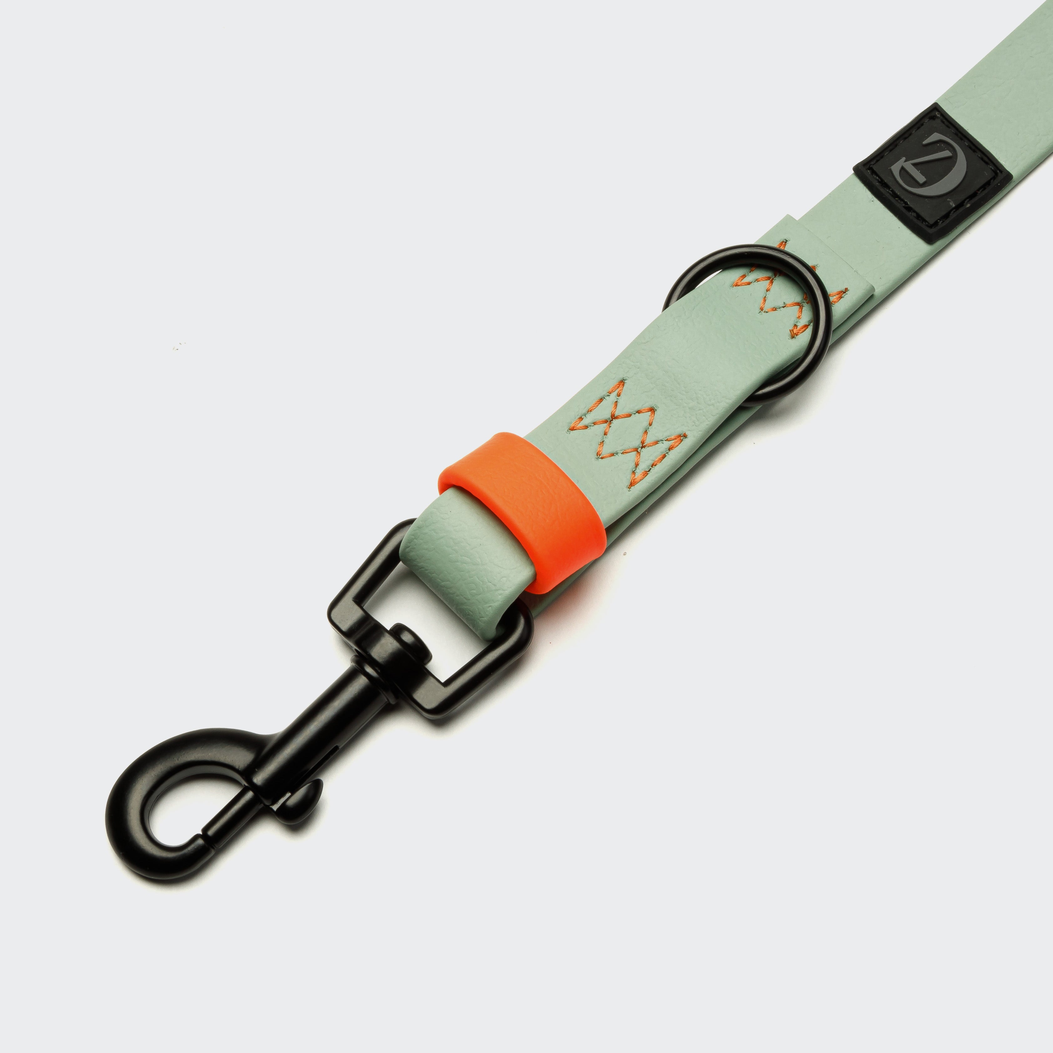 cloud7-ipanema-verstellbare-biothane-hundeleine-mint-neon-orange image 4