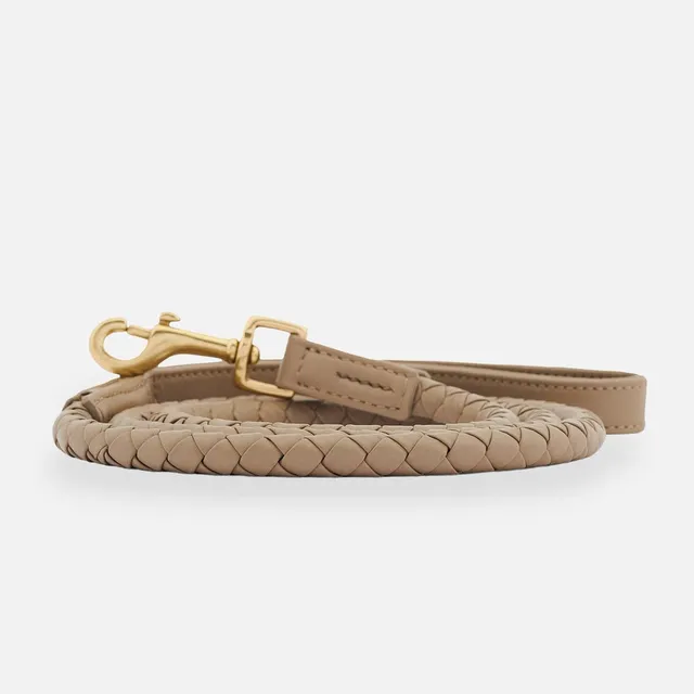 william-walker-twisted-leder-hundeleine-sand-beige image 1