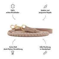 william-walker-twisted-leder-hundeleine-sand-beige image 4