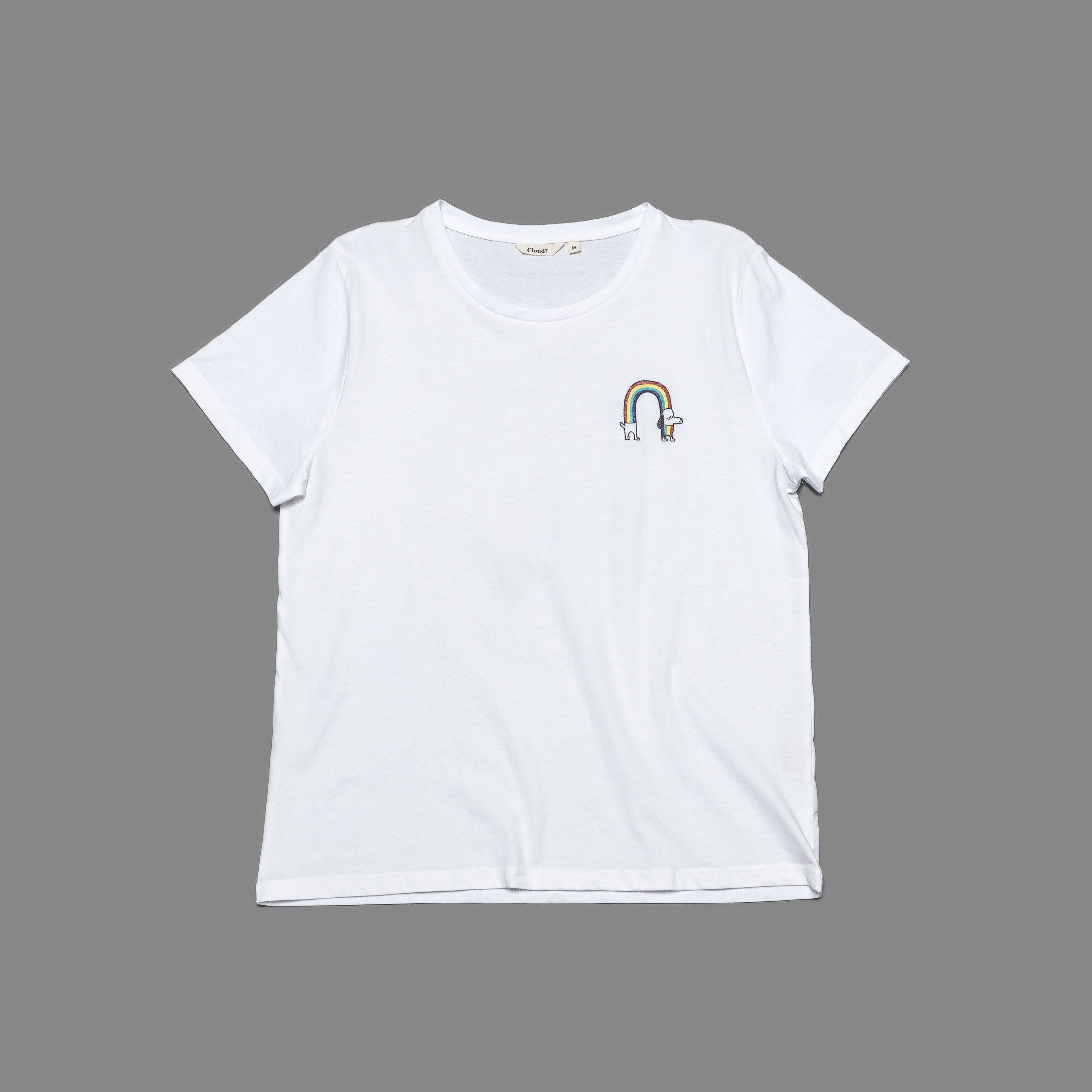 cloud7-resc7ue-t-shirt-rainbow-white-unisex-biobaumwolle image 2