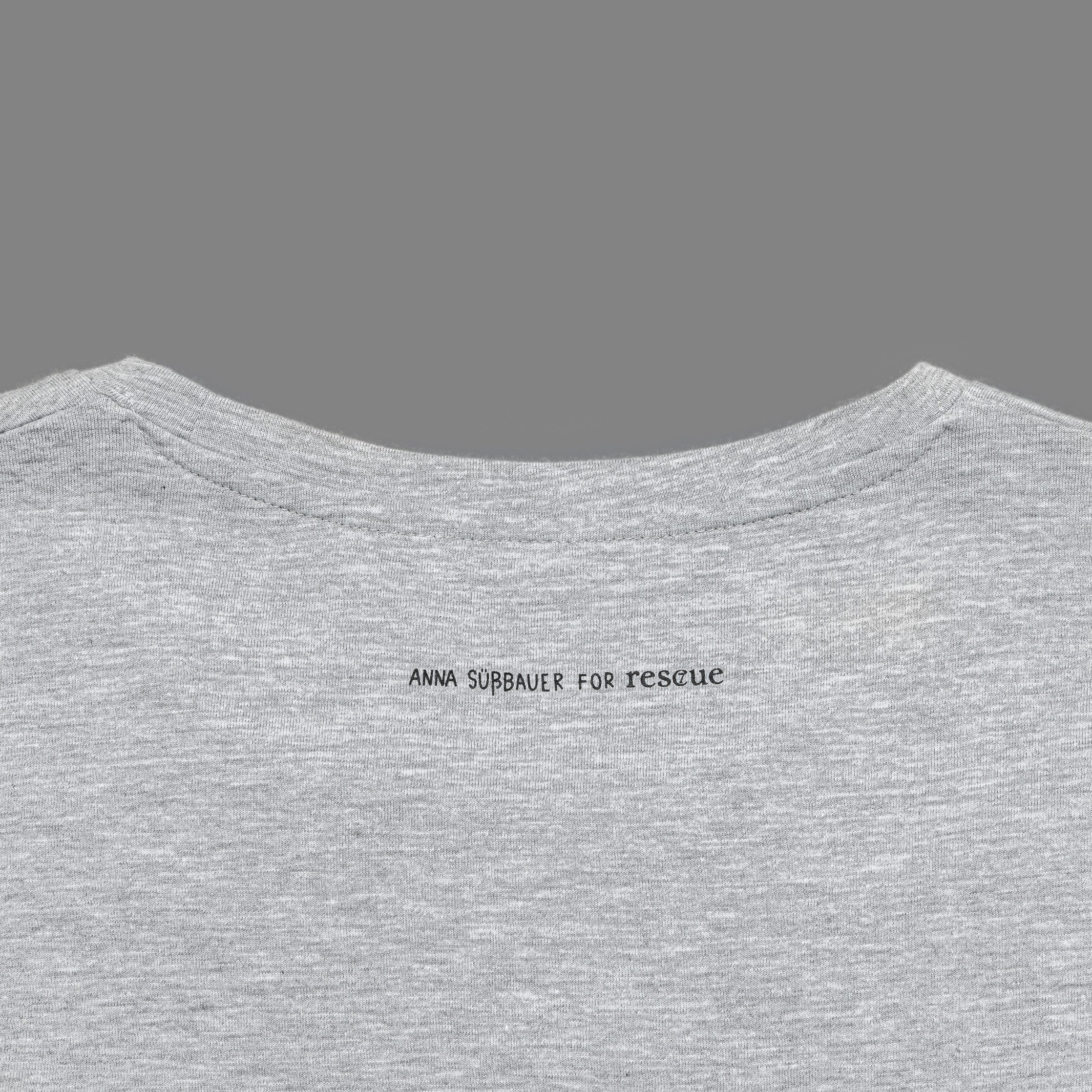 cloud7-resc7ue-t-shirt-heart-grey-m-lange-unisex-biobaumwolle image 3