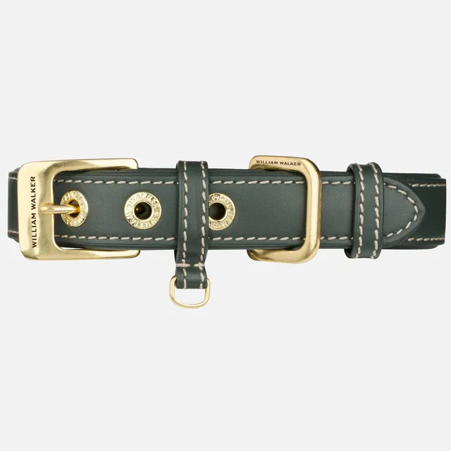william-walker-luxe-glattleder-hundehalsband-forest-dunkelgr-n image 1