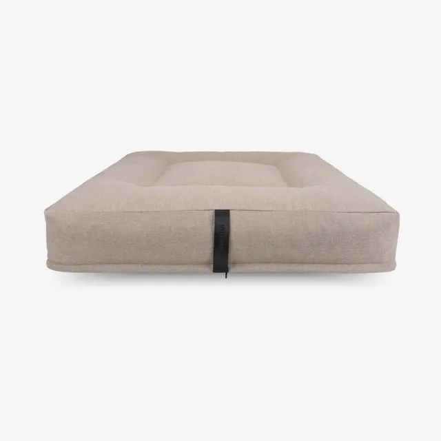 vitomalia-orthopawdic-ergonomisches-hundekissen-quadratisch-repet-linen-taupe image 1