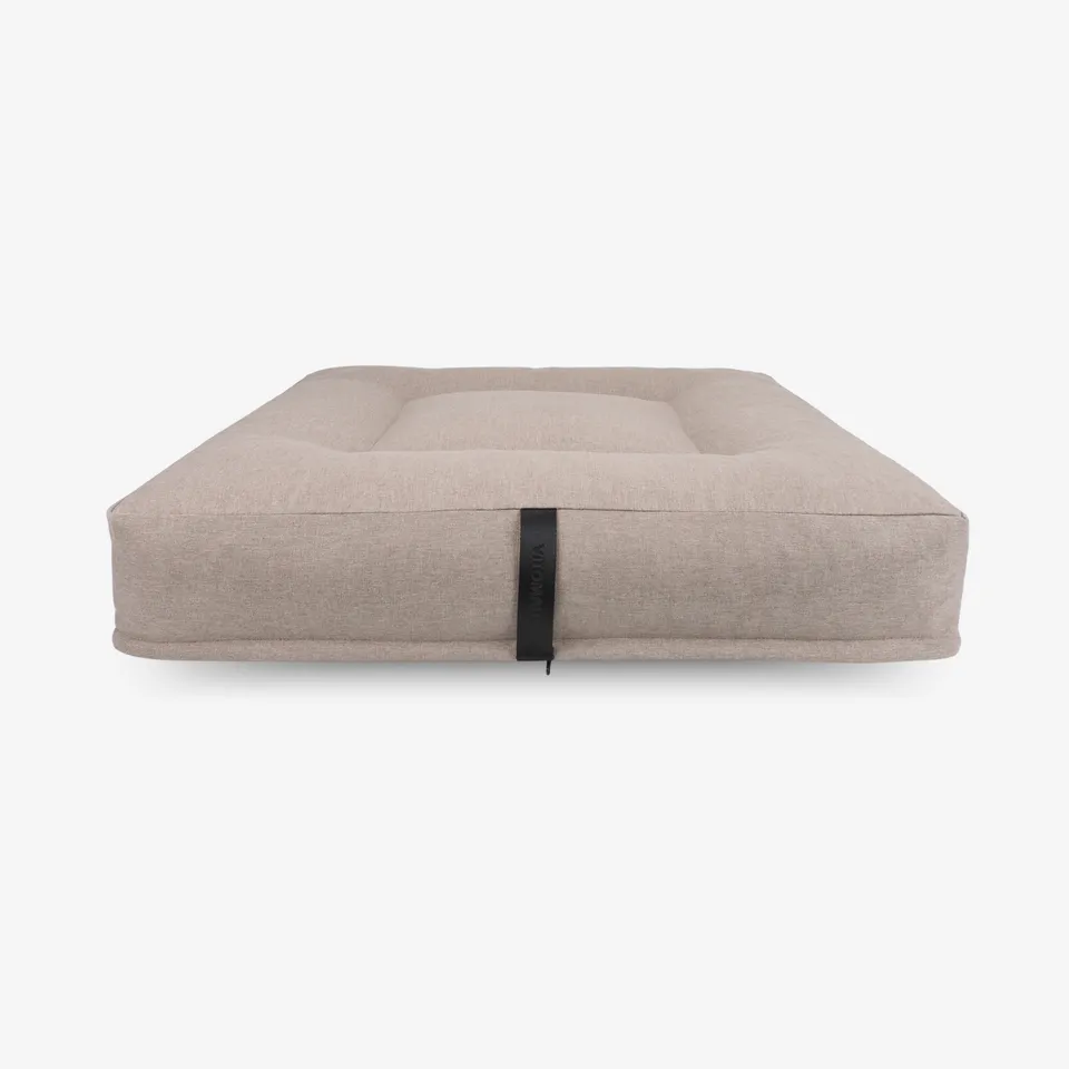 vitomalia-orthopawdic-ergonomisches-hundekissen-quadratisch-repet-linen-taupe image 1