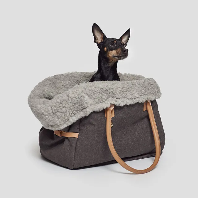 cloud7-dog-bag-como-heather-brown-designer-hundetragetasche-f-r-kleine-hunde image 1