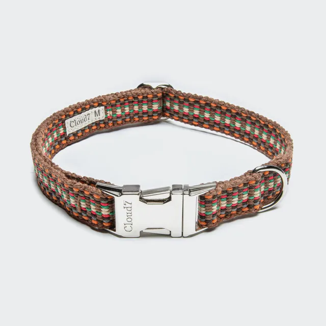 cloud7-hundehalsband-klick-prater-sunset-ethno-look-orange-braun-wei image 1