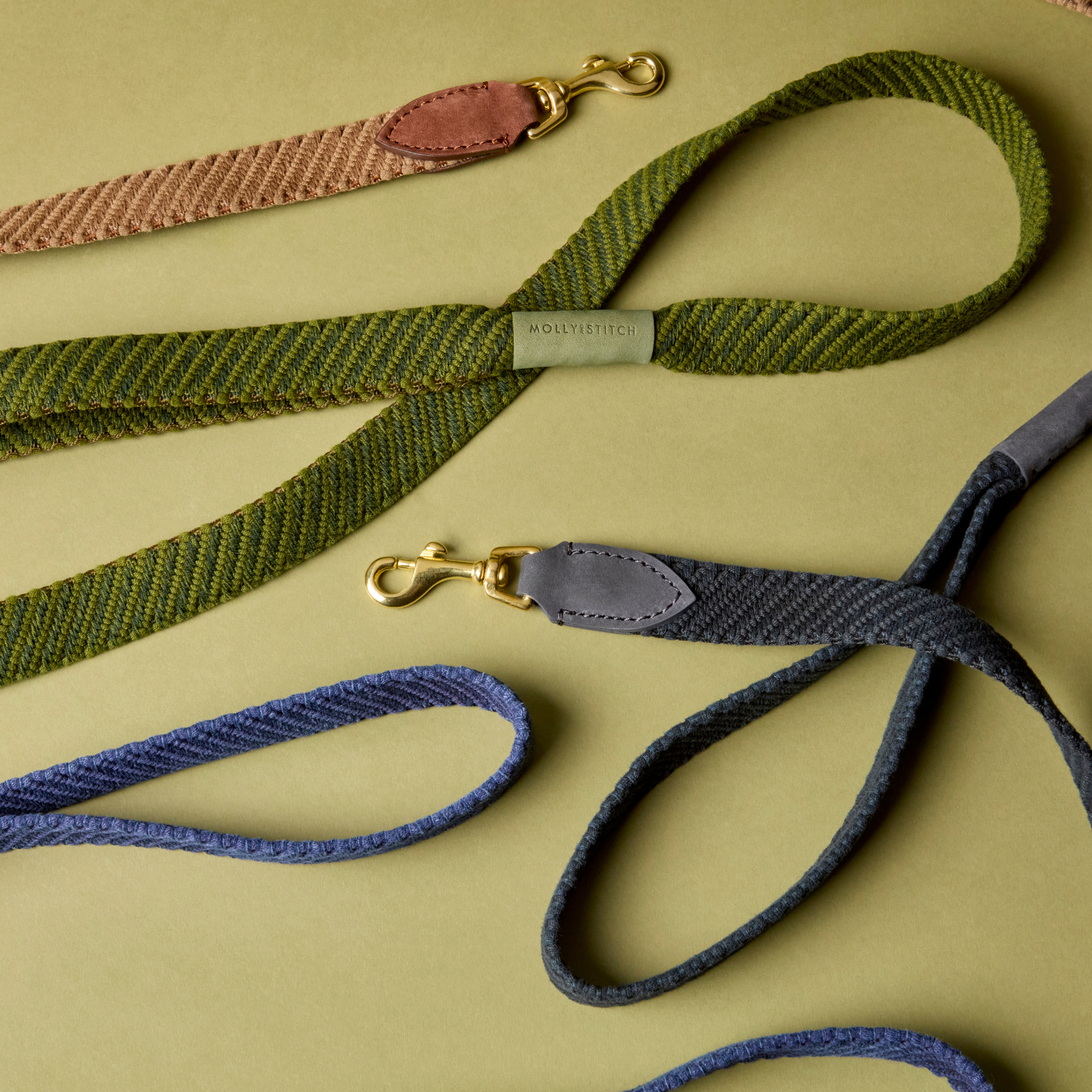 molly-and-stitch-serrana-city-hundeleine-140-cm-moss image 3