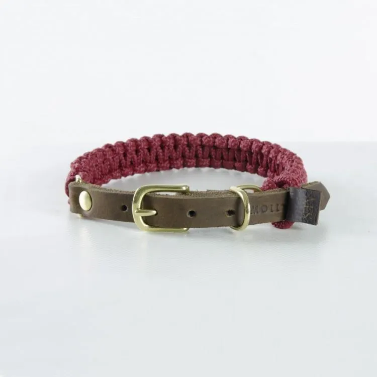 molly-and-stitch-touch-of-leather-hundehalsband-redwine image 1