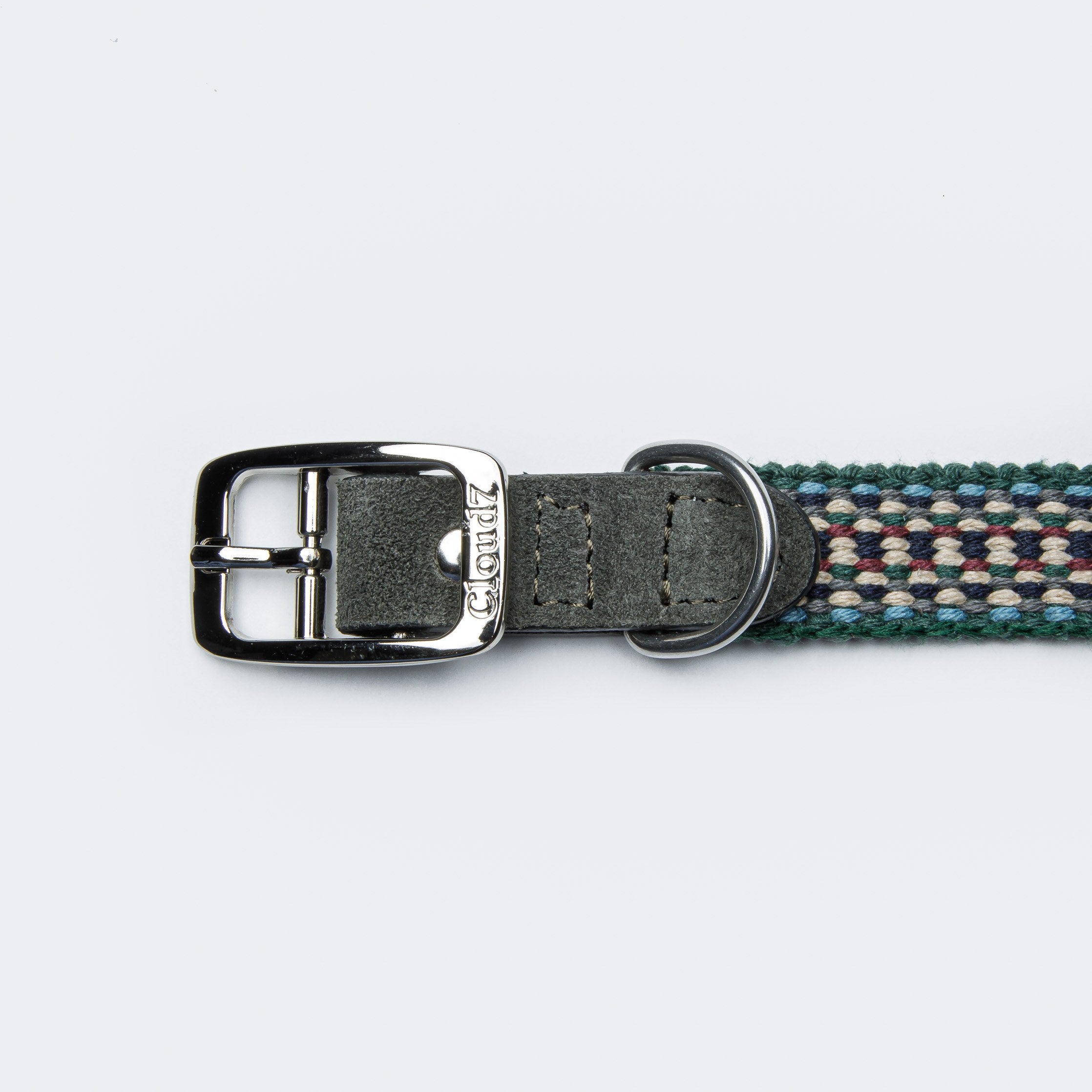 cloud7-hundehalsband-prater-forest-ethno-look-blau-gr-n-wei-grau image 2