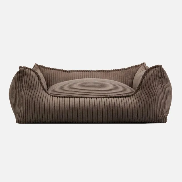 william-walker-orthop-disches-hundebett-cord-stone-rechteckiges-bett-warmgrau image 1