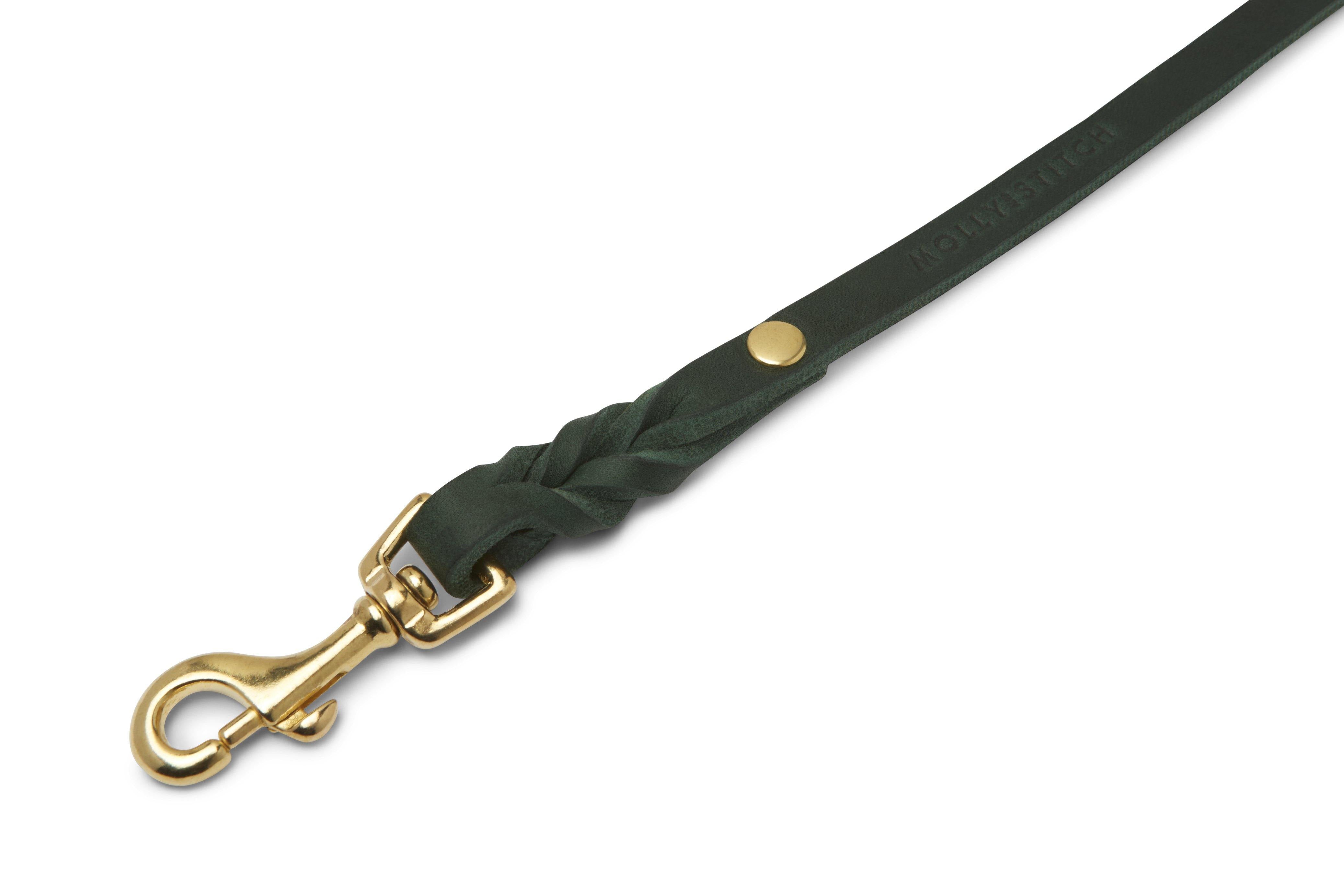 molly-and-stitch-butter-leather-city-hundeleine-forest-green-140-cm image 4