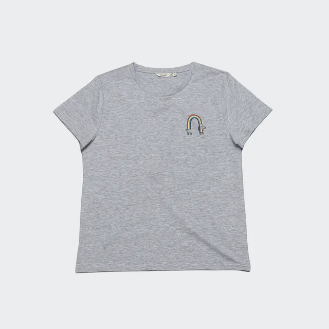 cloud7-resc7ue-t-shirt-rainbow-grey-m-lange-unisex-biobaumwolle-shirt image 1