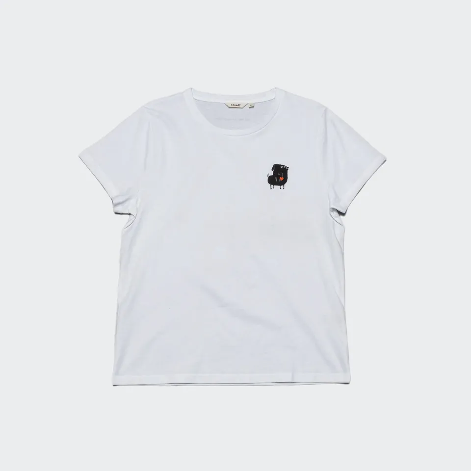 cloud7-resc7ue-t-shirt-heart-white-unisex-biobaumwolle image 1
