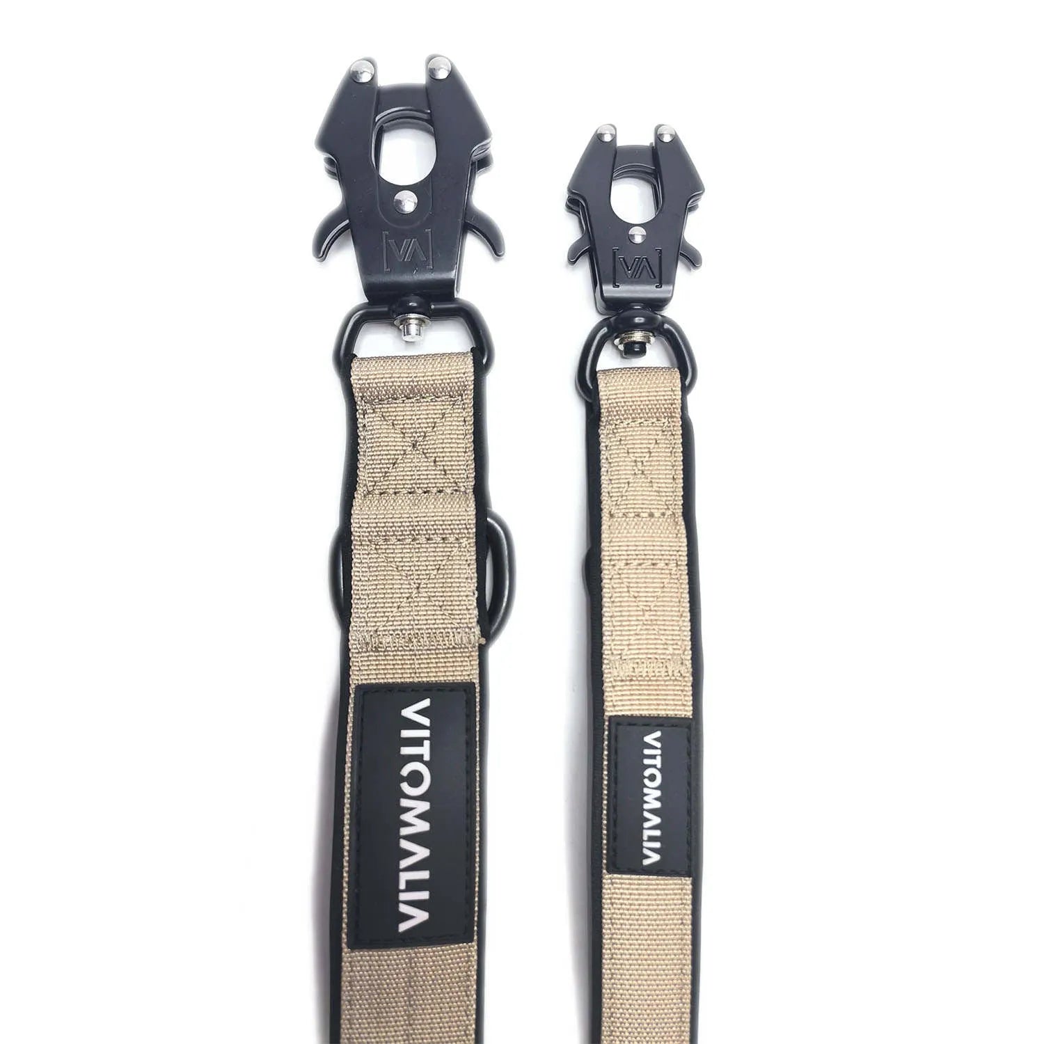 vitomalia-extreme-edition-verstellbare-hundeleine-2-2-m-froschkarabiner-beige image 4