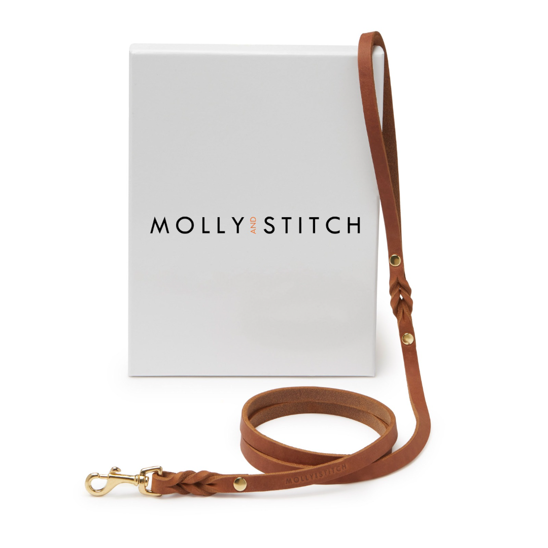 molly-and-stitch-butter-leather-city-hundeleine-sahara-cognac-140-cm image 1