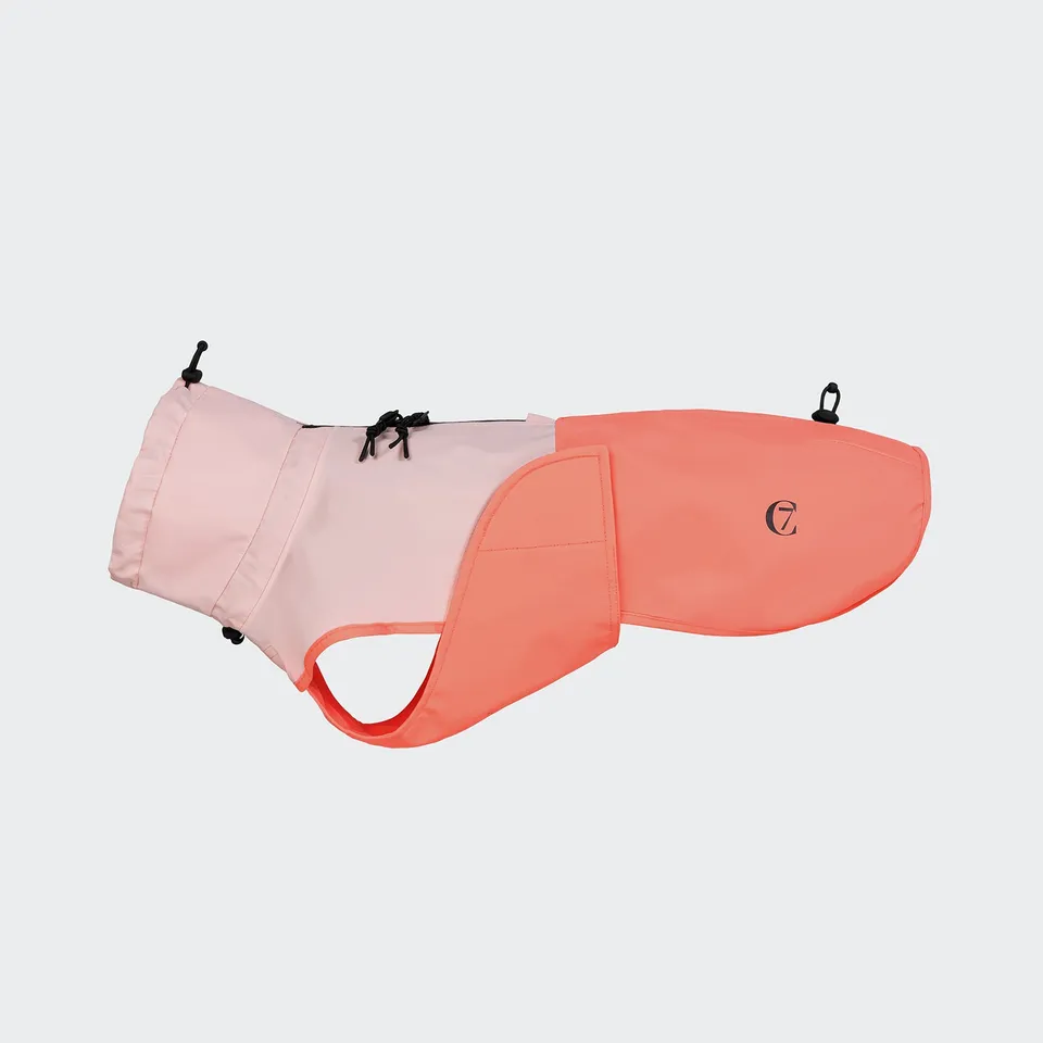 cloud7-hunderegenmantel-aktiv-peach-neon-pink-f-r-dackel image 1