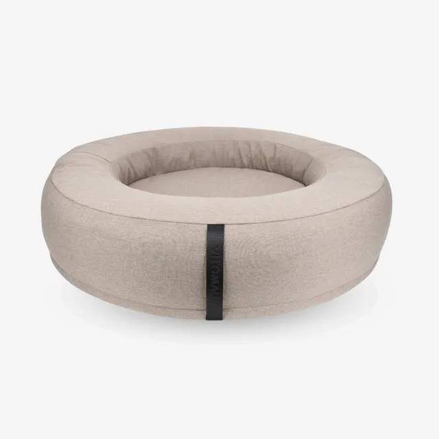 vitomalia-orthopawdic-orthop-disches-donut-hundebett-repet-linen-in-taupe image 1