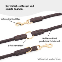 william-walker-twisted-leder-hundeleine-earth-braun image 4