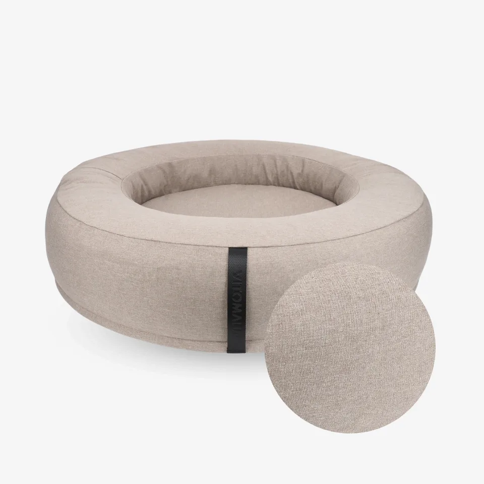 vitomalia-orthopawdic-cover-donut-hundebettbezug-repet-linen-taupe image 1