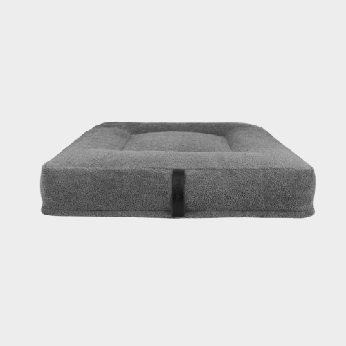 vitomalia-orthopawdic-ergonomisches-hundekissen-quadratisch-repet-teddy-grau image 1