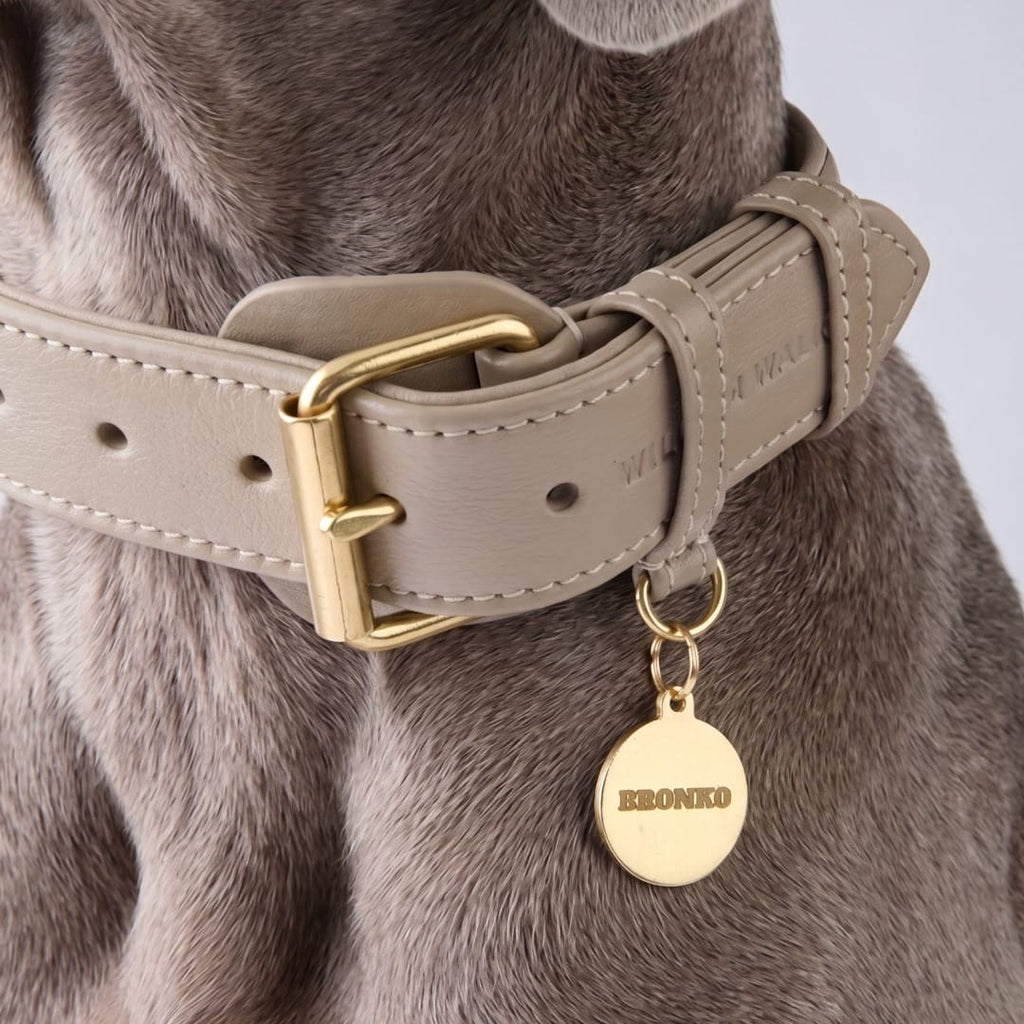 william-walker-runde-hundemarke-aus-messing-25-mm-personalisierbar image 1