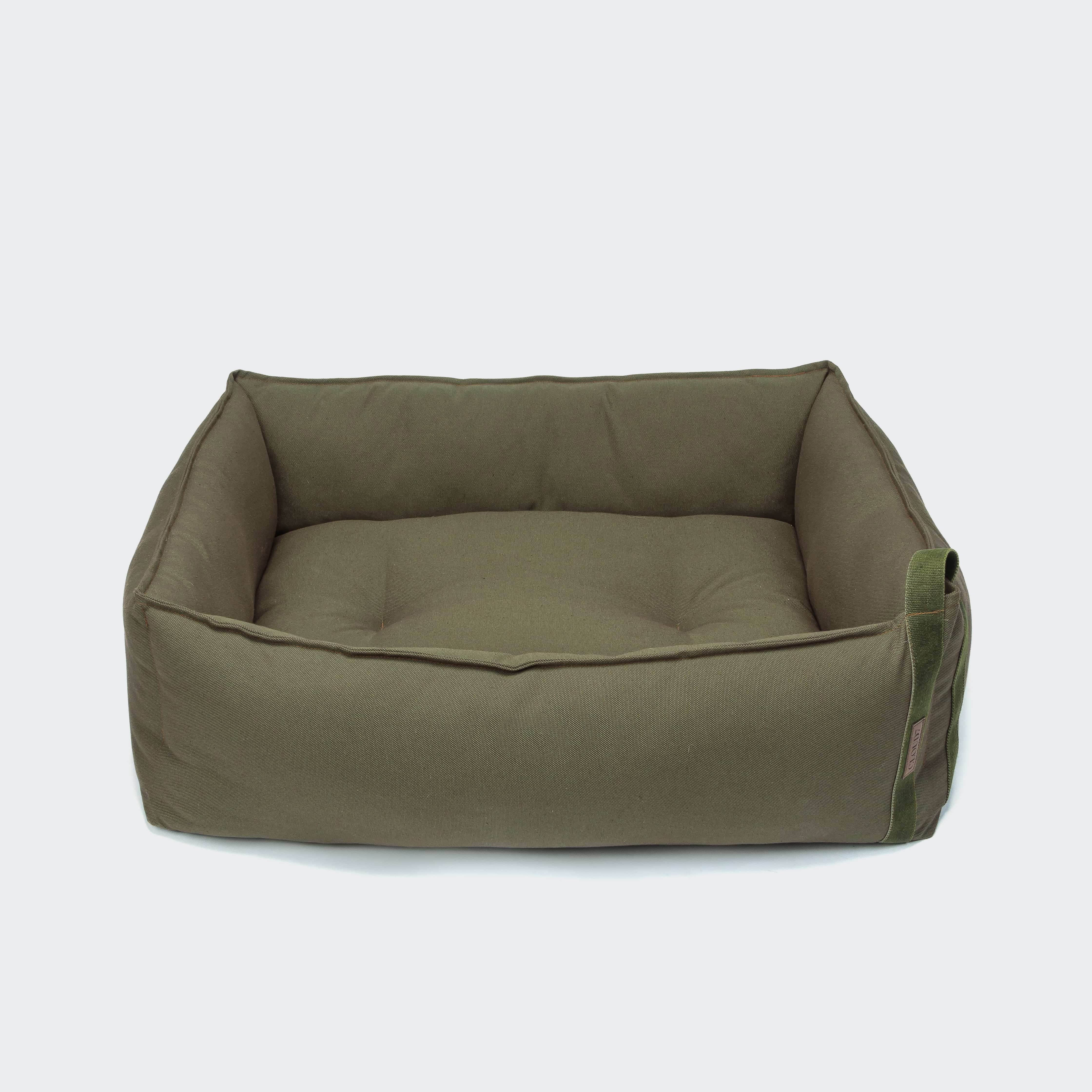 cloud7-boost-canvas-hundebett-olive-robustes-bett-mit-rand image 1