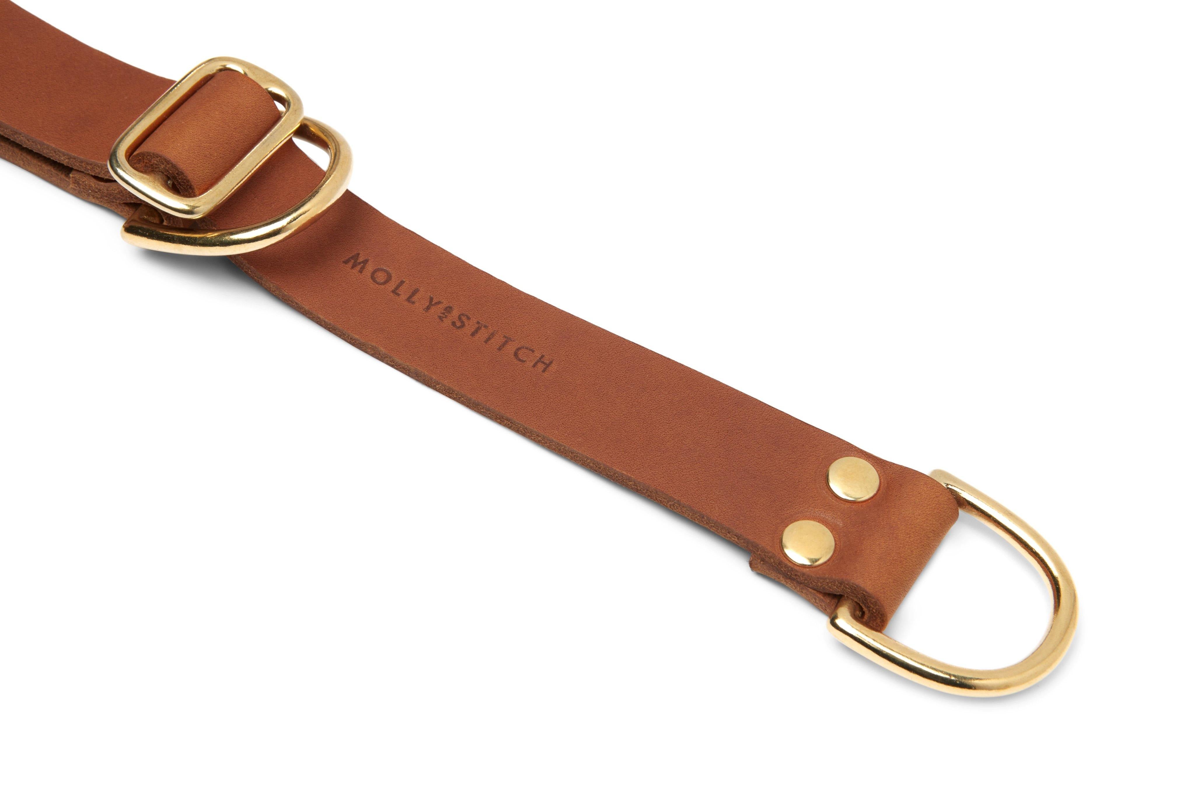 molly-and-stitch-butter-leder-retriever-halsband-sahara-cognac image 3