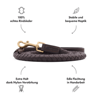 william-walker-twisted-leder-hundeleine-earth-braun image 6