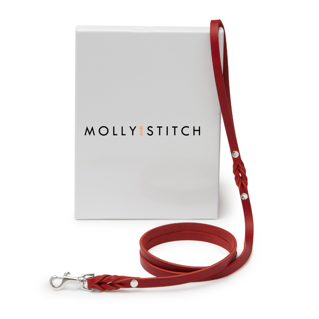 molly-and-stitch-butter-leather-city-hundeleine-140-cm-chili-red image 3