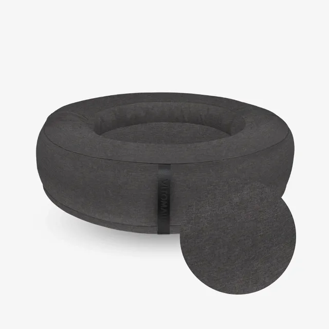 vitomalia-orthopawdic-cover-donut-hundebettbezug-repet-linen-anthrazit image 1