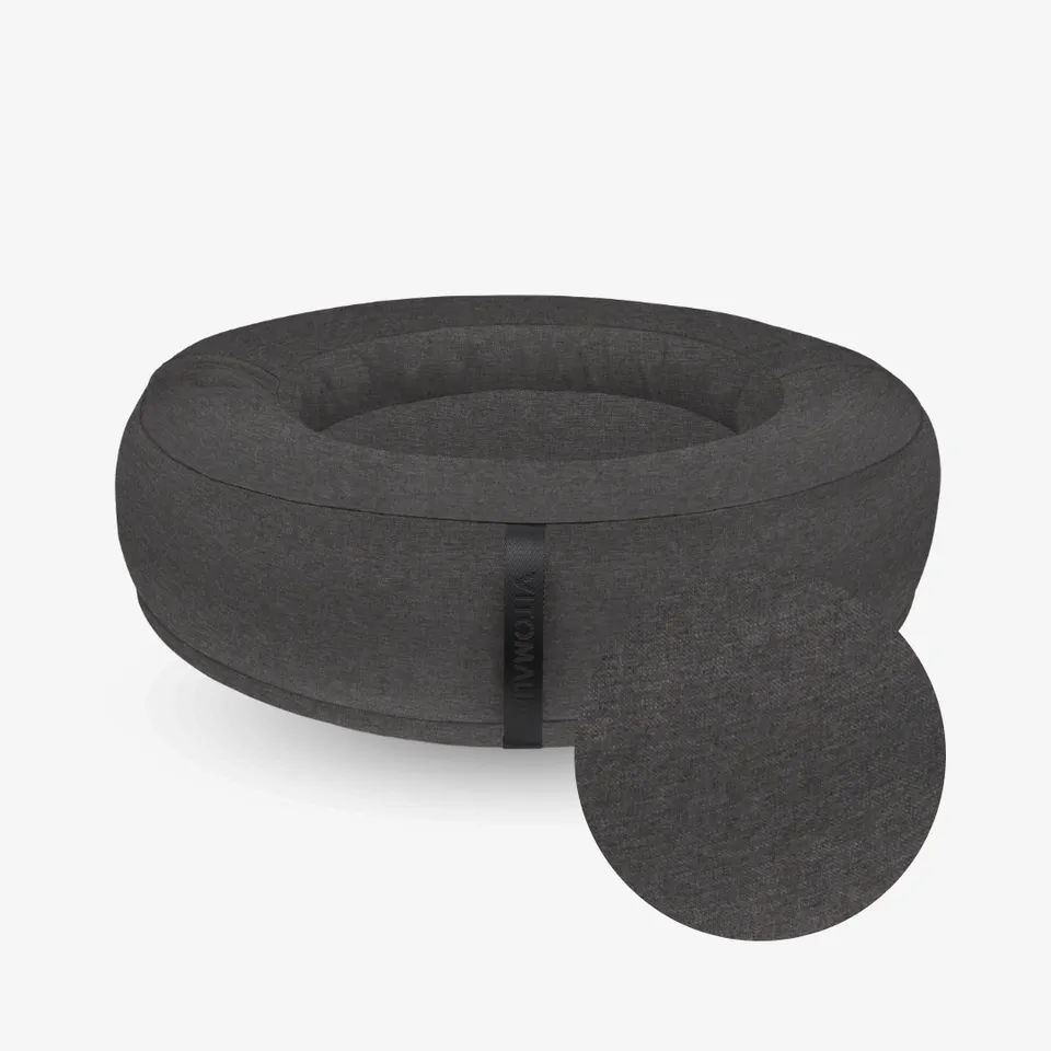 vitomalia-orthopawdic-cover-donut-hundebettbezug-repet-linen-anthrazit image 1