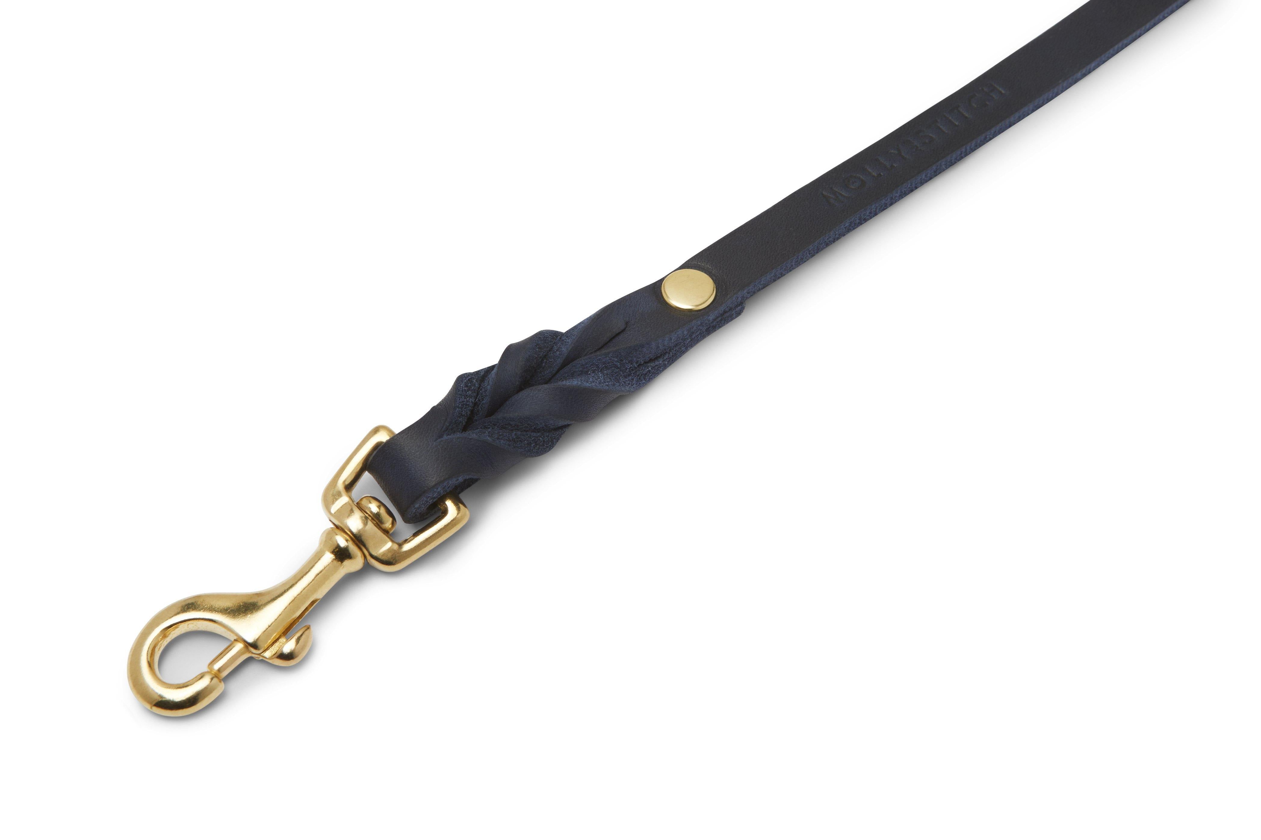 molly-and-stitch-butter-leather-city-hundeleine-navy-blue-140-cm image 3