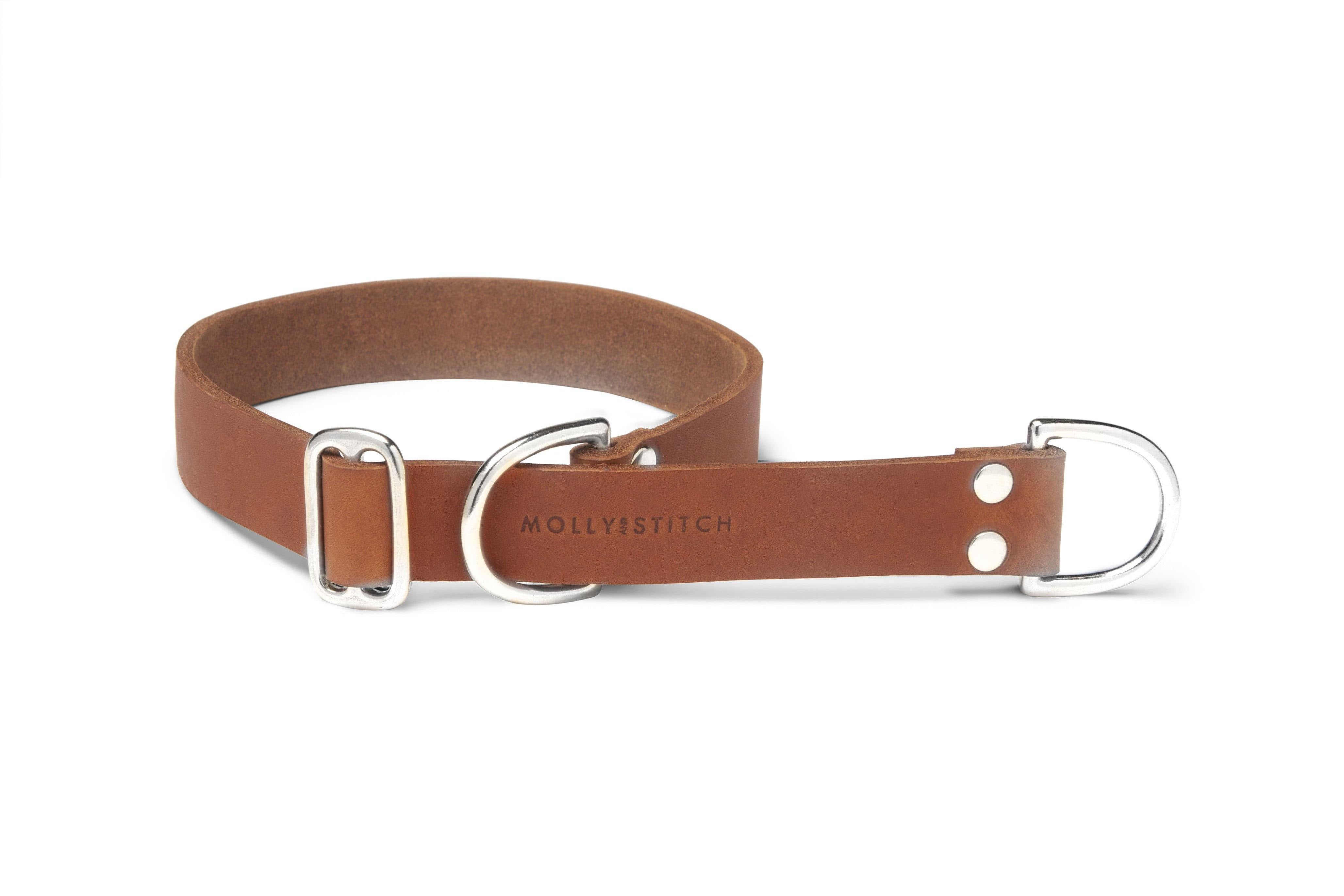 molly-and-stitch-butter-leder-retriever-halsband-sahara-cognac image 2