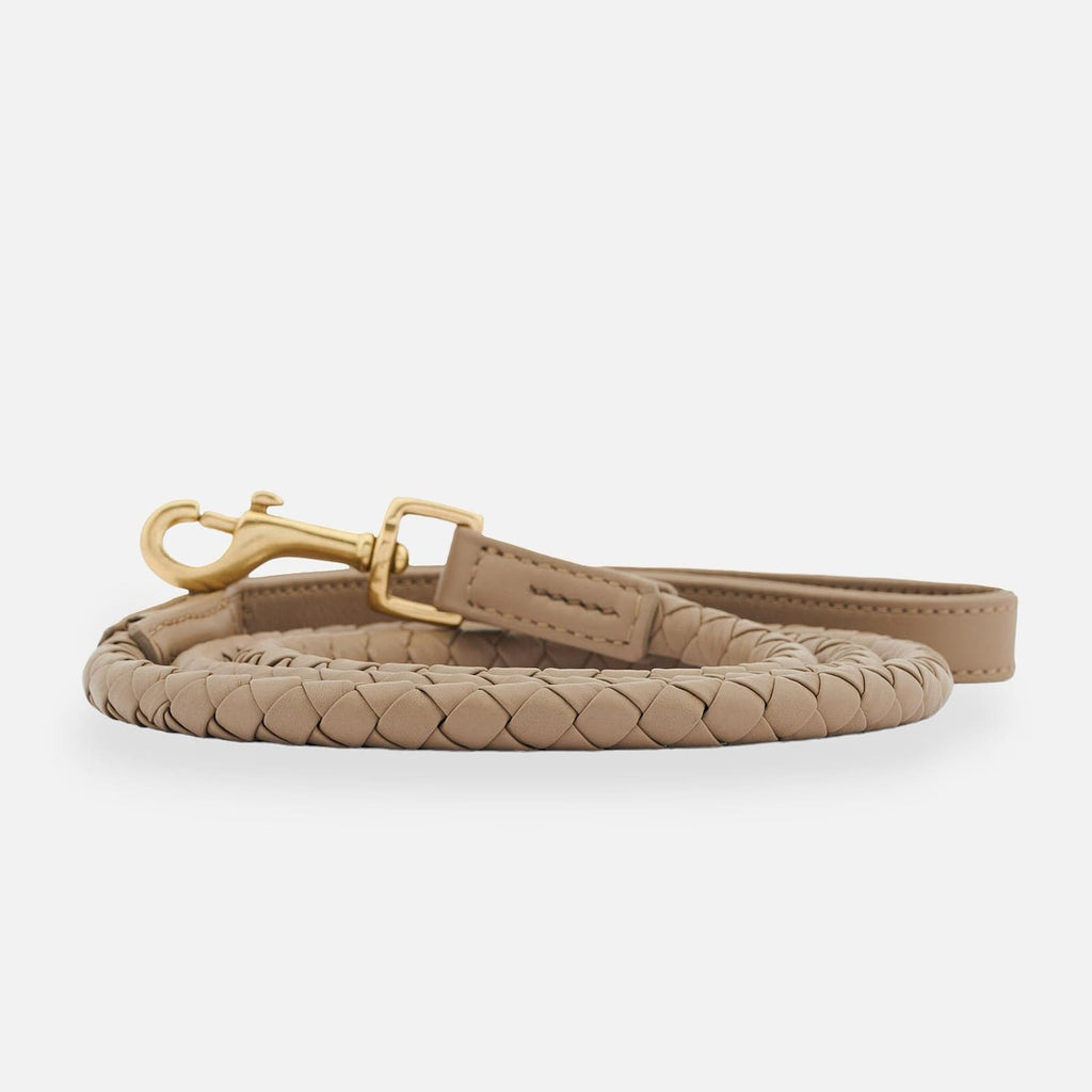 william-walker-twisted-leder-hundeleine-sand-beige image 1