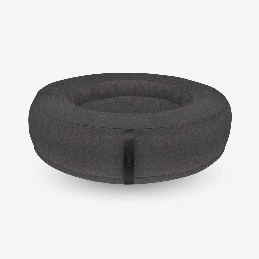 vitomalia-orthopawdic-donut-hundebett-repet-linen-anthrazit-orthop-disch image 1
