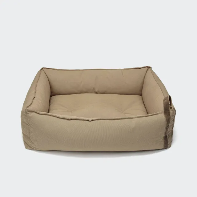 cloud7-boost-hundebett-canvas-beige-waschbar-mit-kopfablage image 1
