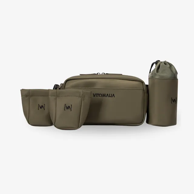 vitomalia-gassi-bauchtasche-khaki-gassitasche-mit-snackbeuteln image 1