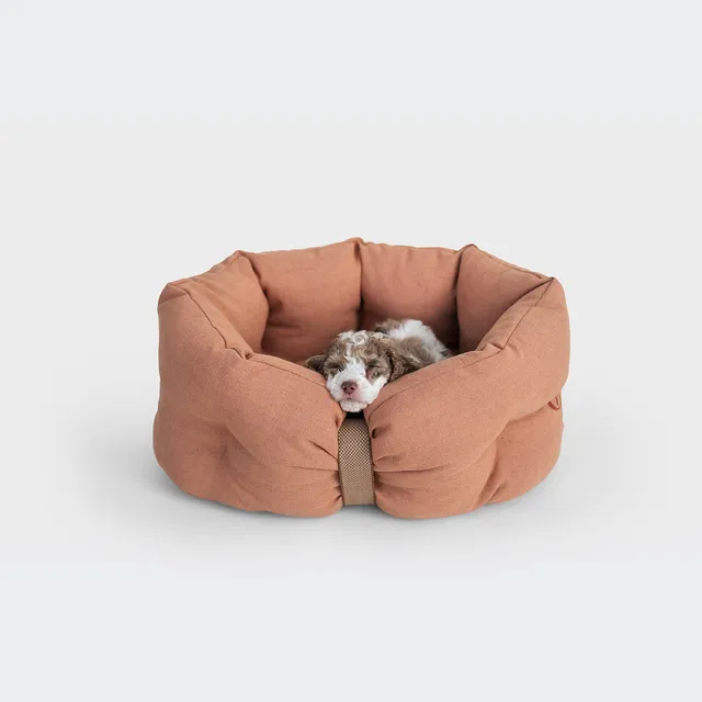cloud7-lttl-snoozy-hundebett-linen-mix-dusty-rose image 1