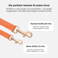 william-walker-amber-leder-hundeleine-orange-standard-klein image 6